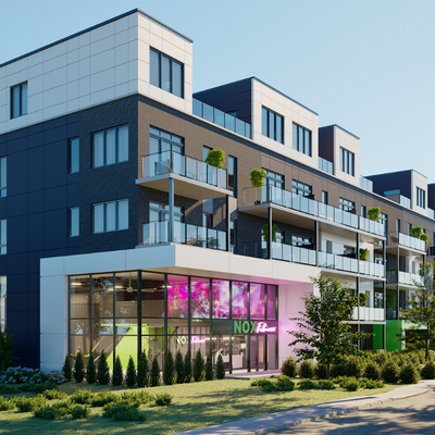 An external view of the NOX apartment building in Gatineau.